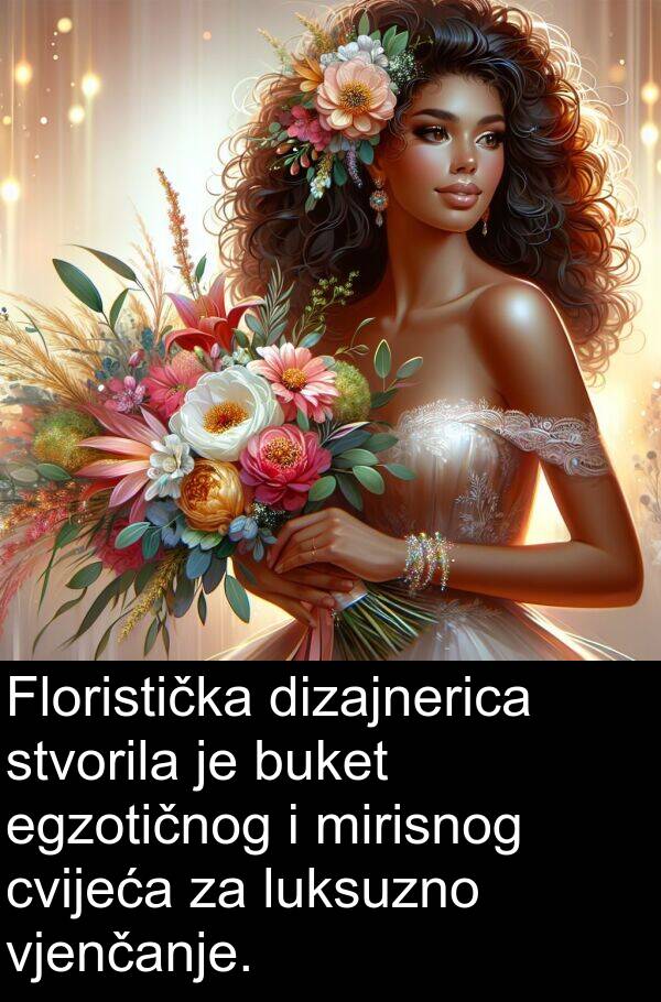 vjenčanje: Floristička dizajnerica stvorila je buket egzotičnog i mirisnog cvijeća za luksuzno vjenčanje.