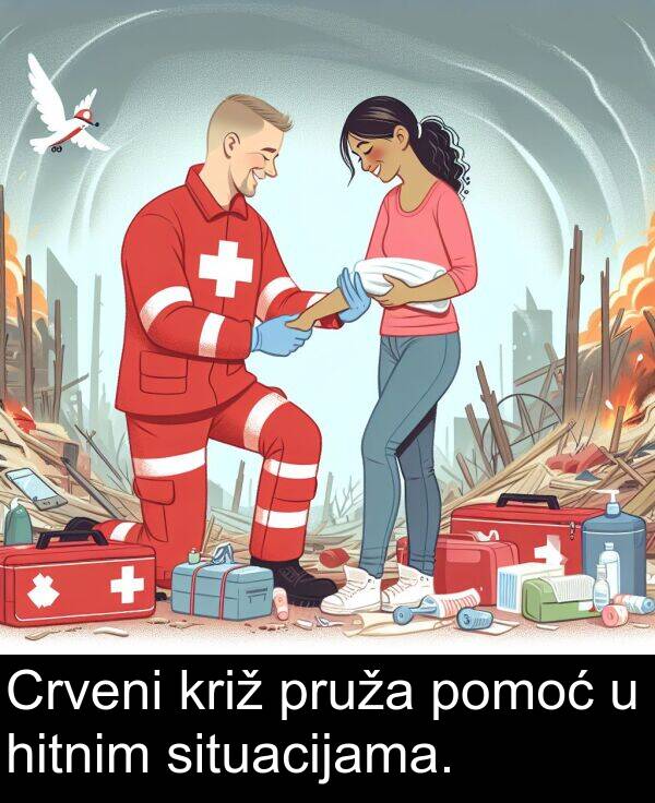 hitnim: Crveni križ pruža pomoć u hitnim situacijama.
