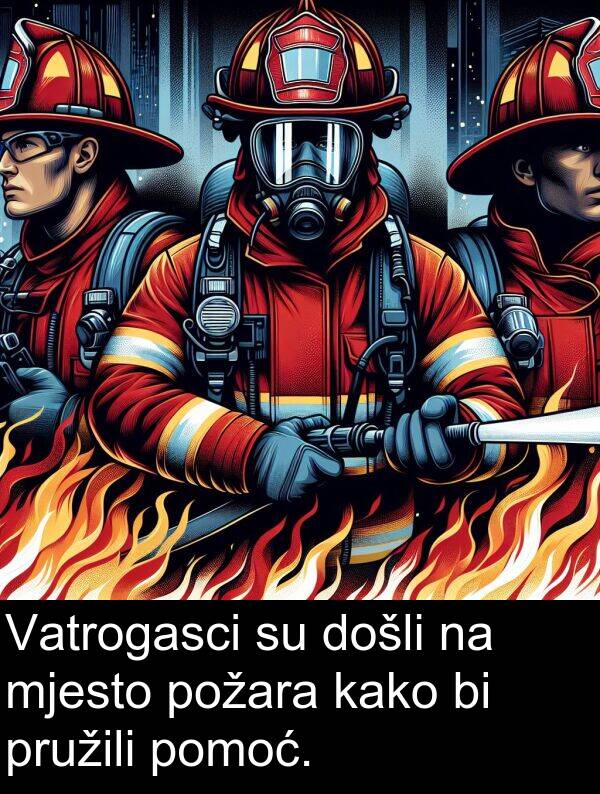 došli: Vatrogasci su došli na mjesto požara kako bi pružili pomoć.