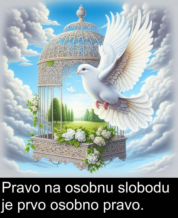 osobno: Pravo na osobnu slobodu je prvo osobno pravo.