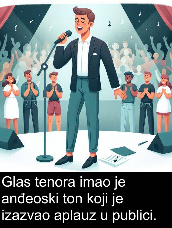 aplauz: Glas tenora imao je anđeoski ton koji je izazvao aplauz u publici.
