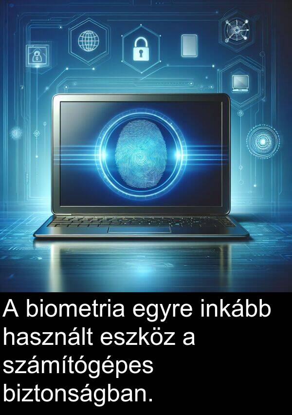 használt: A biometria egyre inkább használt eszköz a számítógépes biztonságban.