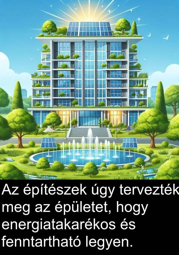 úgy: Az építészek úgy tervezték meg az épületet, hogy energiatakarékos és fenntartható legyen.
