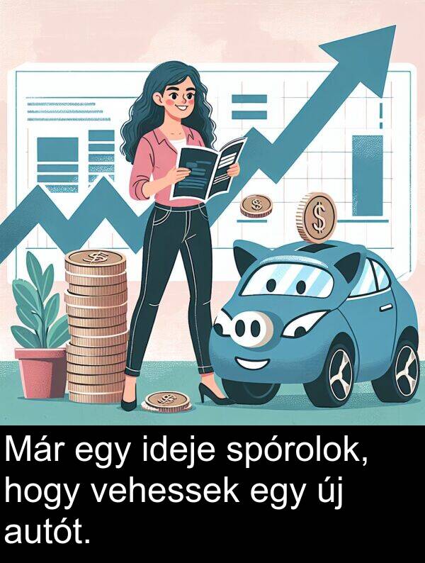 autót: Már egy ideje spórolok, hogy vehessek egy új autót.