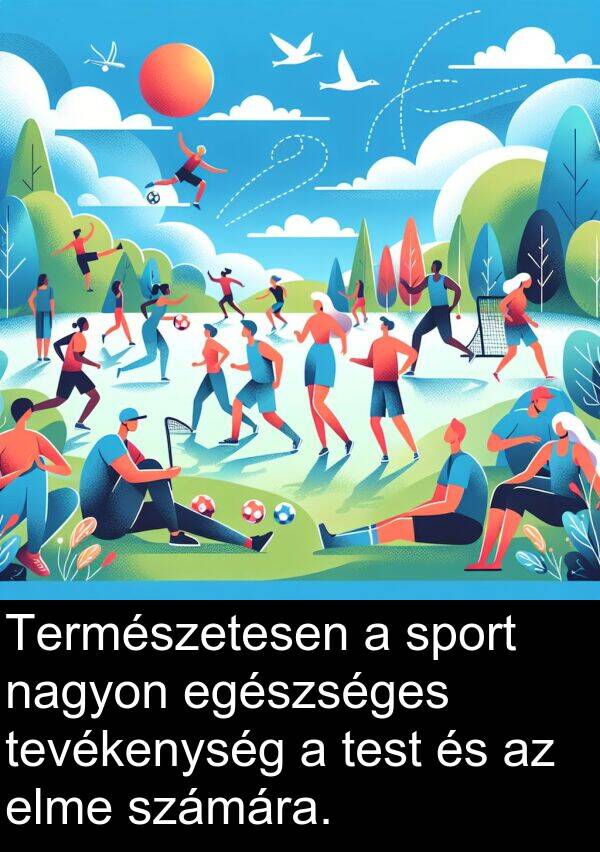 tevékenység: Természetesen a sport nagyon egészséges tevékenység a test és az elme számára.