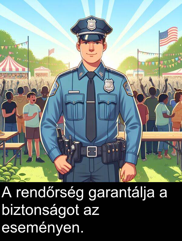 rendőrség: A rendőrség garantálja a biztonságot az eseményen.