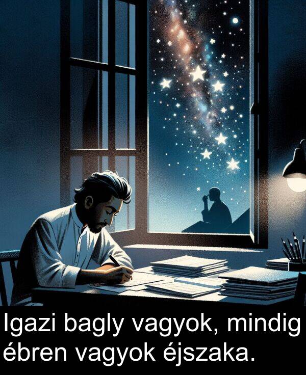 vagyok: Igazi bagly vagyok, mindig ébren vagyok éjszaka.