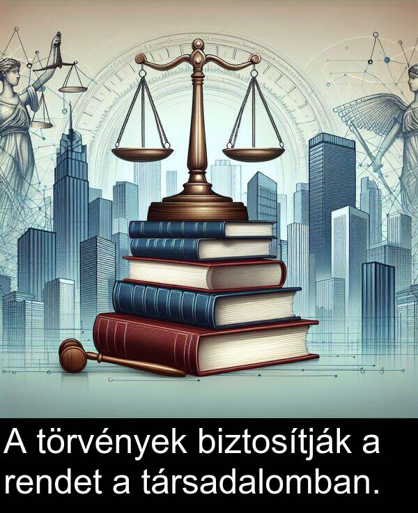 törvények: A törvények biztosítják a rendet a társadalomban.