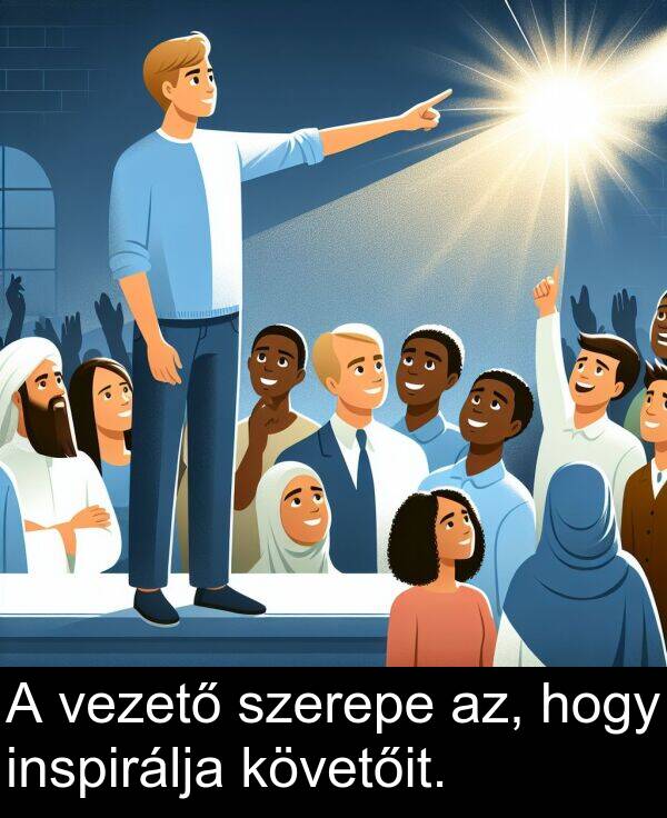 az: A vezető szerepe az, hogy inspirálja követőit.