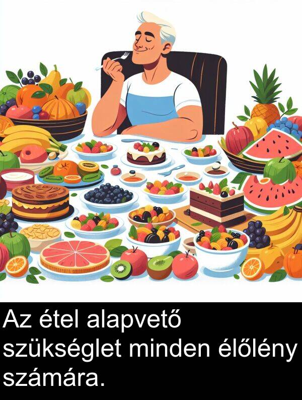 minden: Az étel alapvető szükséglet minden élőlény számára.