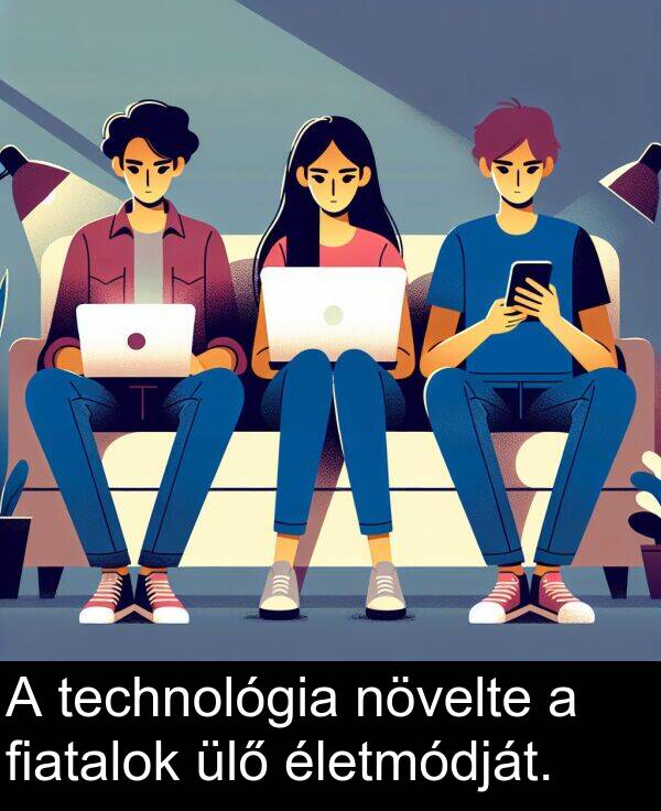 technológia: A technológia növelte a fiatalok ülő életmódját.