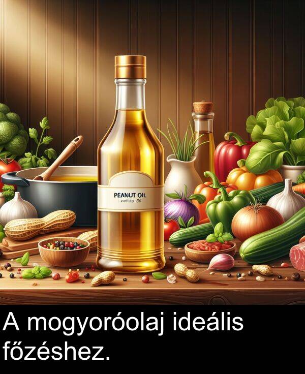 mogyoróolaj: A mogyoróolaj ideális főzéshez.