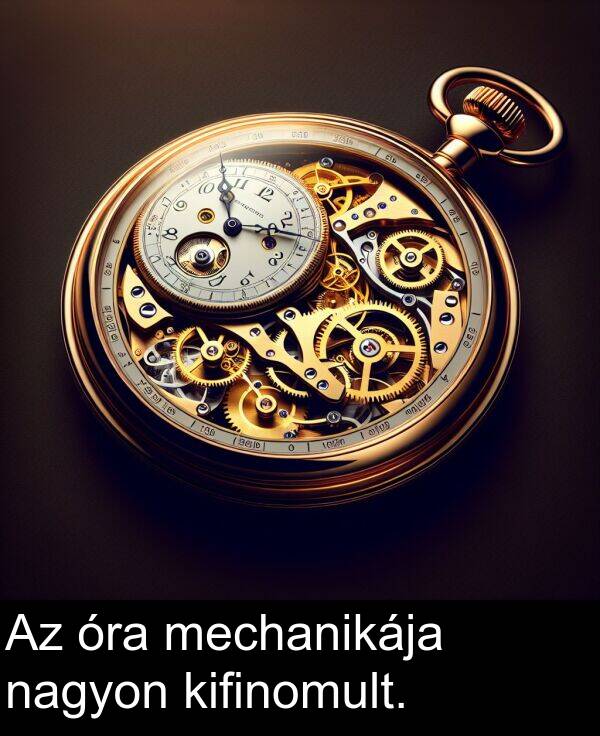 nagyon: Az óra mechanikája nagyon kifinomult.