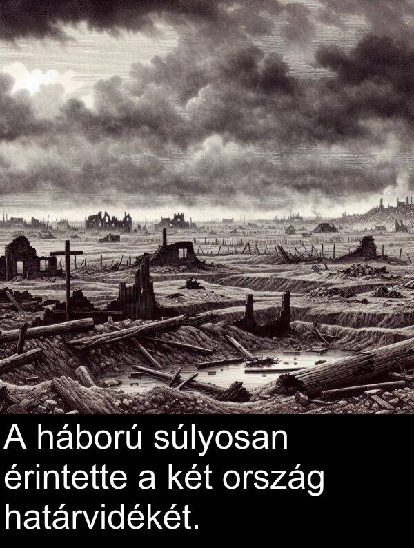 háború: A háború súlyosan érintette a két ország határvidékét.