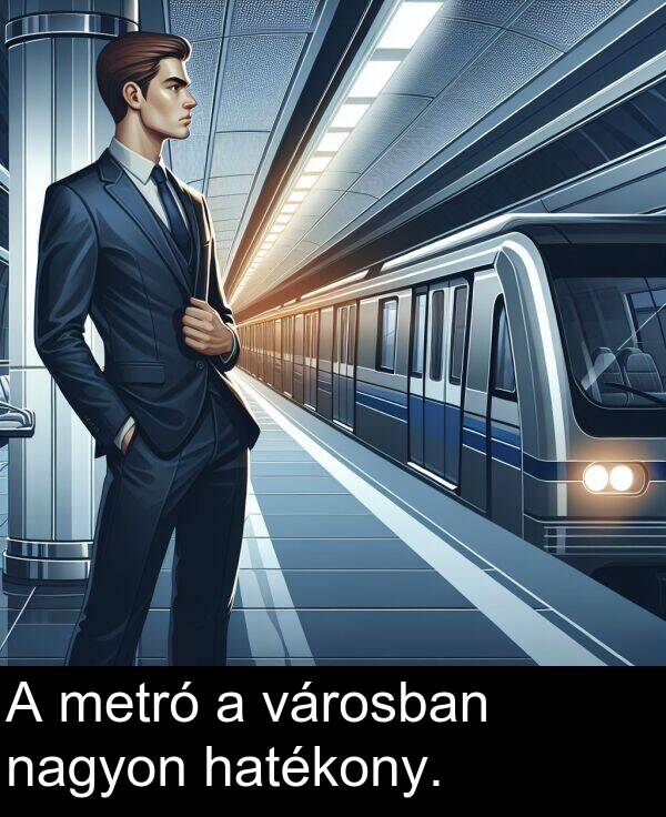 nagyon: A metró a városban nagyon hatékony.