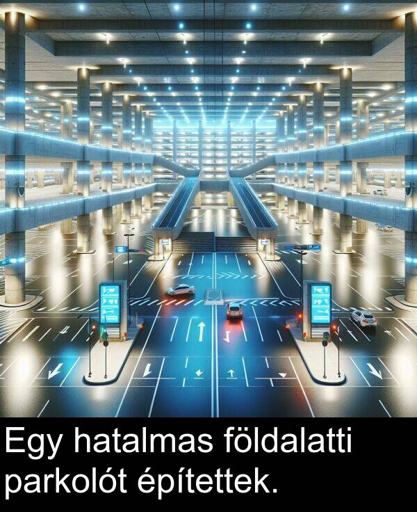 földalatti: Egy hatalmas földalatti parkolót építettek.