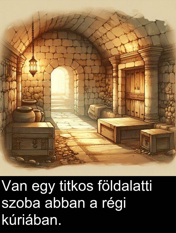 abban: Van egy titkos földalatti szoba abban a régi kúriában.