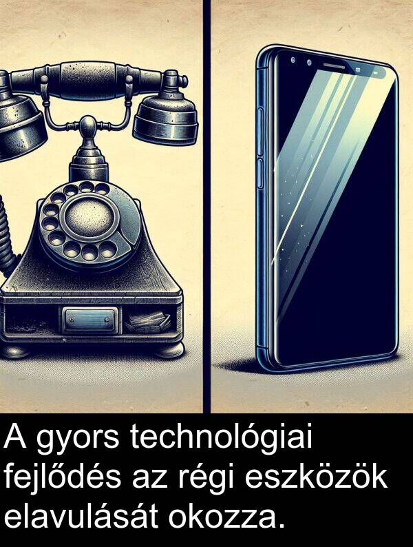 okozza: A gyors technológiai fejlődés az régi eszközök elavulását okozza.