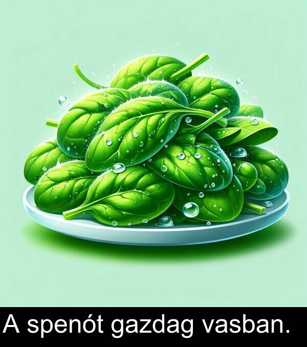 spenót: A spenót gazdag vasban.