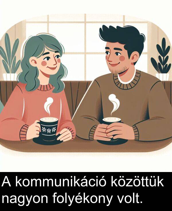 folyékony: A kommunikáció közöttük nagyon folyékony volt.