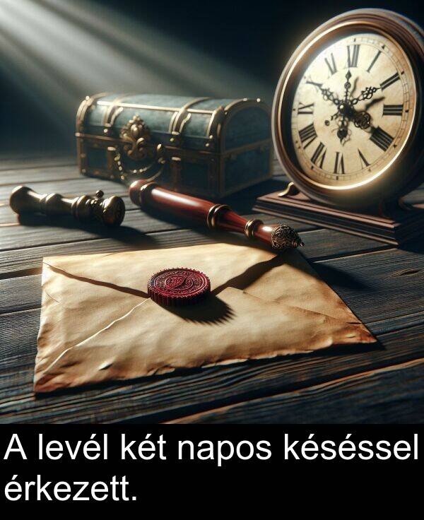 napos: A levél két napos késéssel érkezett.