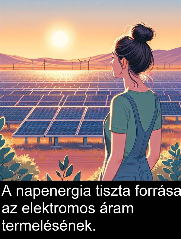 napenergia: A napenergia tiszta forrása az elektromos áram termelésének.