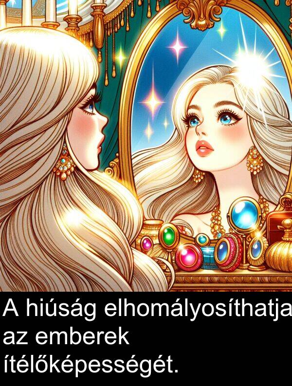 hiúság: A hiúság elhomályosíthatja az emberek ítélőképességét.