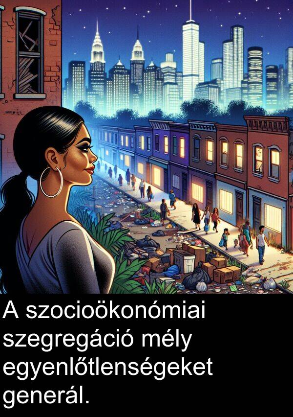 szegregáció: A szocioökonómiai szegregáció mély egyenlőtlenségeket generál.