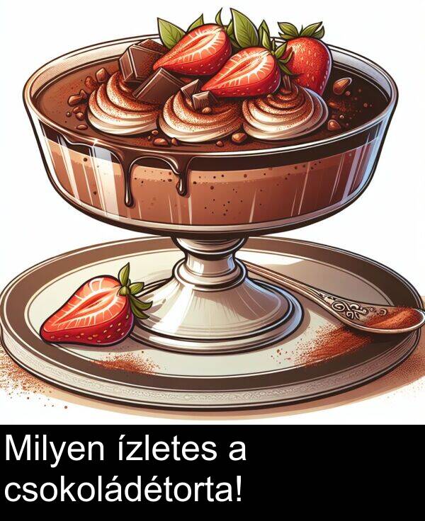 csokoládétorta: Milyen ízletes a csokoládétorta!