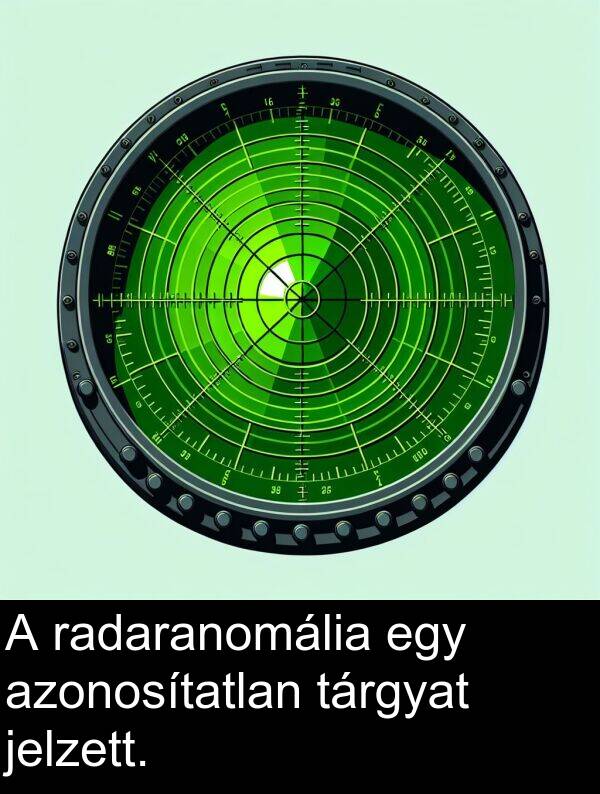 radaranomália: A radaranomália egy azonosítatlan tárgyat jelzett.