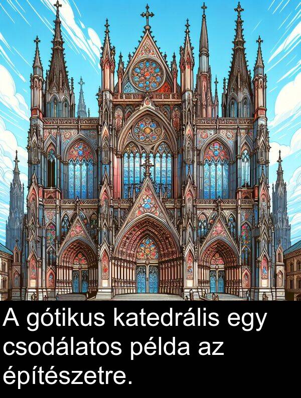 gótikus: A gótikus katedrális egy csodálatos példa az építészetre.