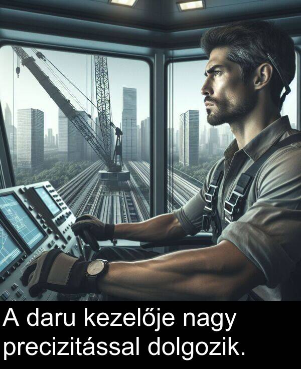daru: A daru kezelője nagy precizitással dolgozik.