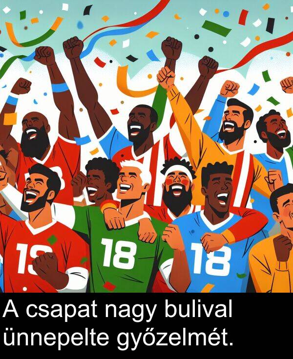nagy: A csapat nagy bulival ünnepelte győzelmét.