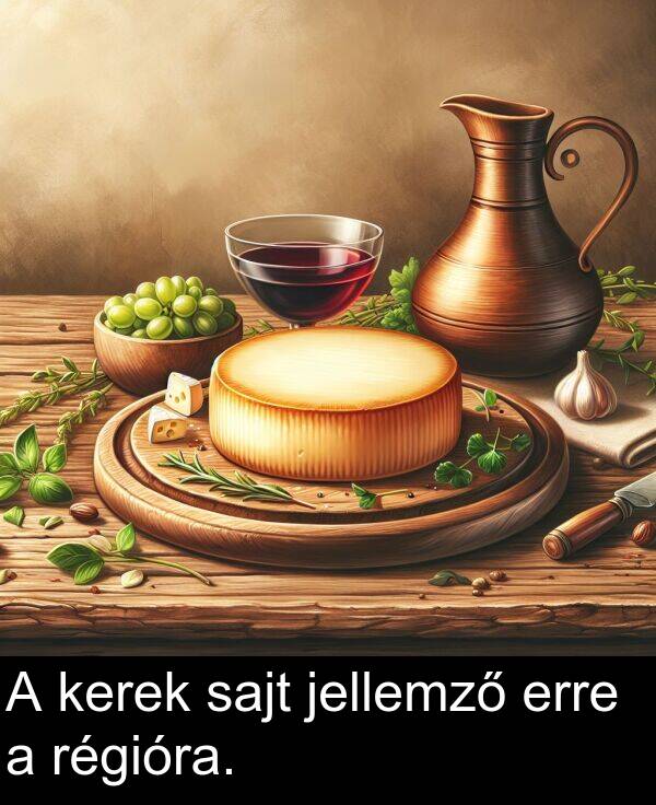 sajt: A kerek sajt jellemző erre a régióra.