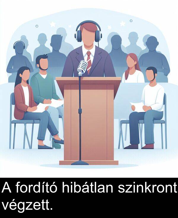 szinkront: A fordító hibátlan szinkront végzett.