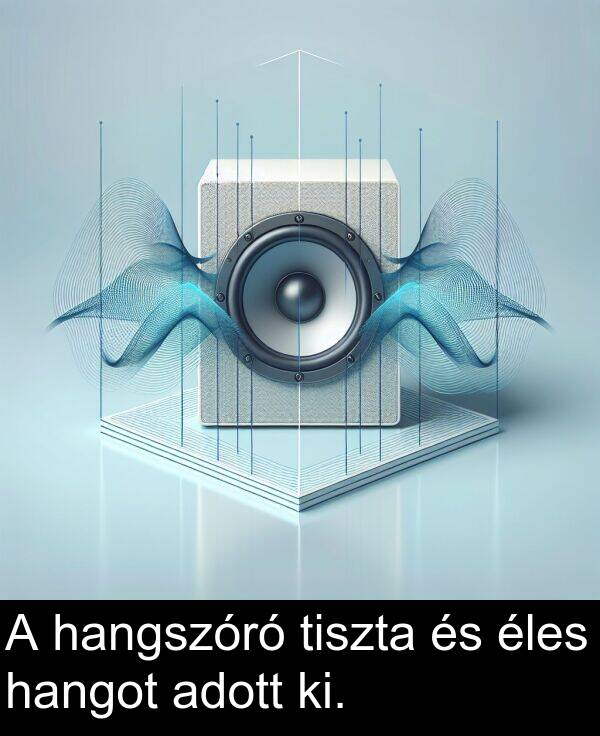 adott: A hangszóró tiszta és éles hangot adott ki.