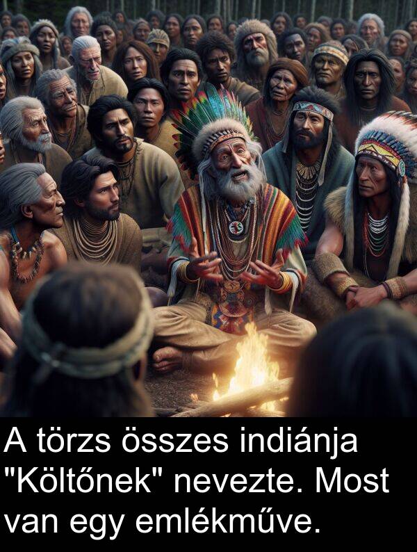 összes: A törzs összes indiánja "Költőnek" nevezte. Most van egy emlékműve.