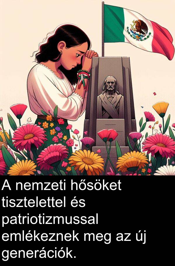 patriotizmussal: A nemzeti hősöket tisztelettel és patriotizmussal emlékeznek meg az új generációk.