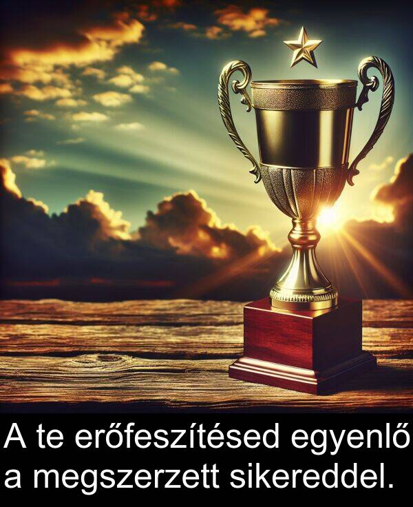 sikereddel: A te erőfeszítésed egyenlő a megszerzett sikereddel.