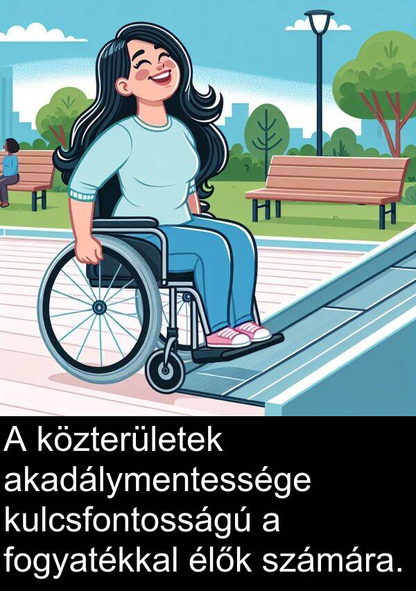 akadálymentessége: A közterületek akadálymentessége kulcsfontosságú a fogyatékkal élők számára.