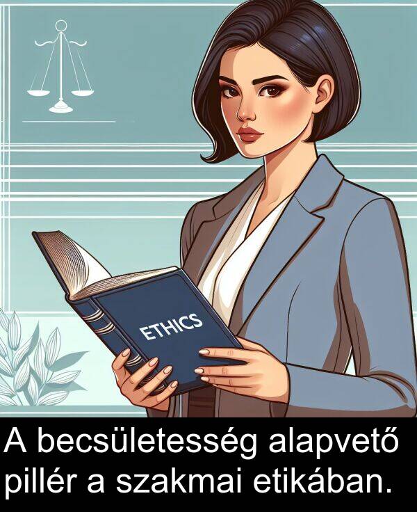 pillér: A becsületesség alapvető pillér a szakmai etikában.