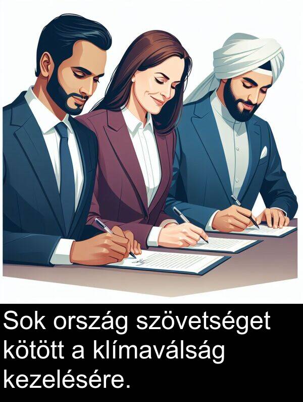 ország: Sok ország szövetséget kötött a klímaválság kezelésére.