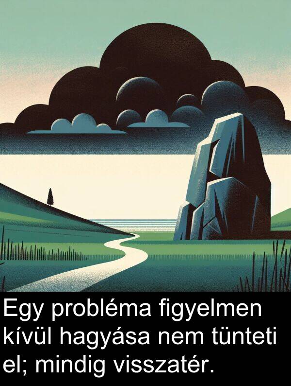 hagyása: Egy probléma figyelmen kívül hagyása nem tünteti el; mindig visszatér.