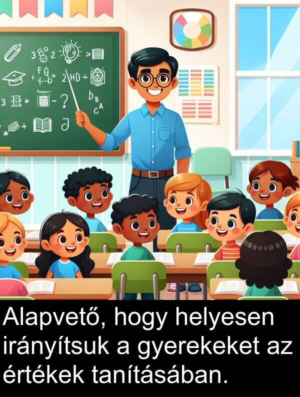 tanításában: Alapvető, hogy helyesen irányítsuk a gyerekeket az értékek tanításában.