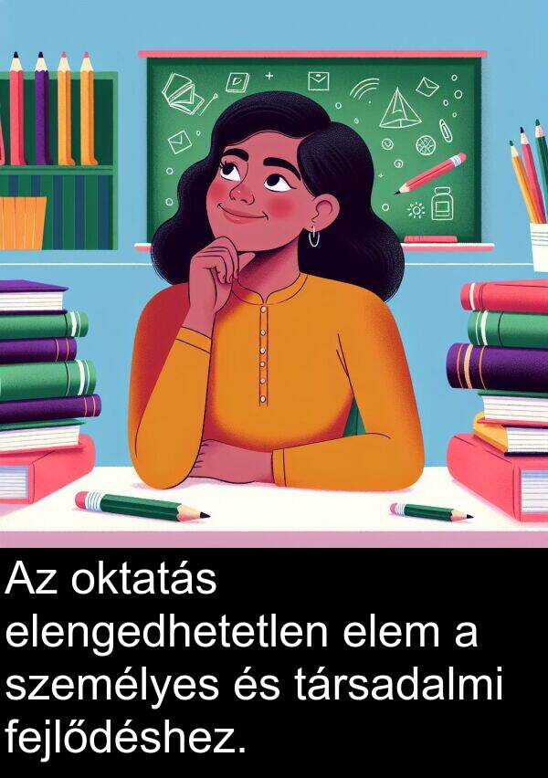 társadalmi: Az oktatás elengedhetetlen elem a személyes és társadalmi fejlődéshez.
