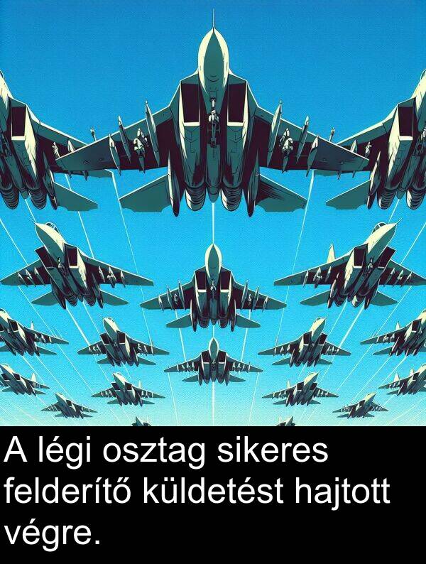 sikeres: A légi osztag sikeres felderítő küldetést hajtott végre.