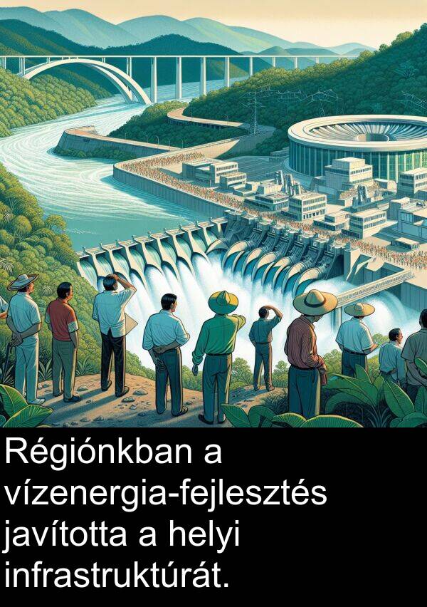 javította: Régiónkban a vízenergia-fejlesztés javította a helyi infrastruktúrát.