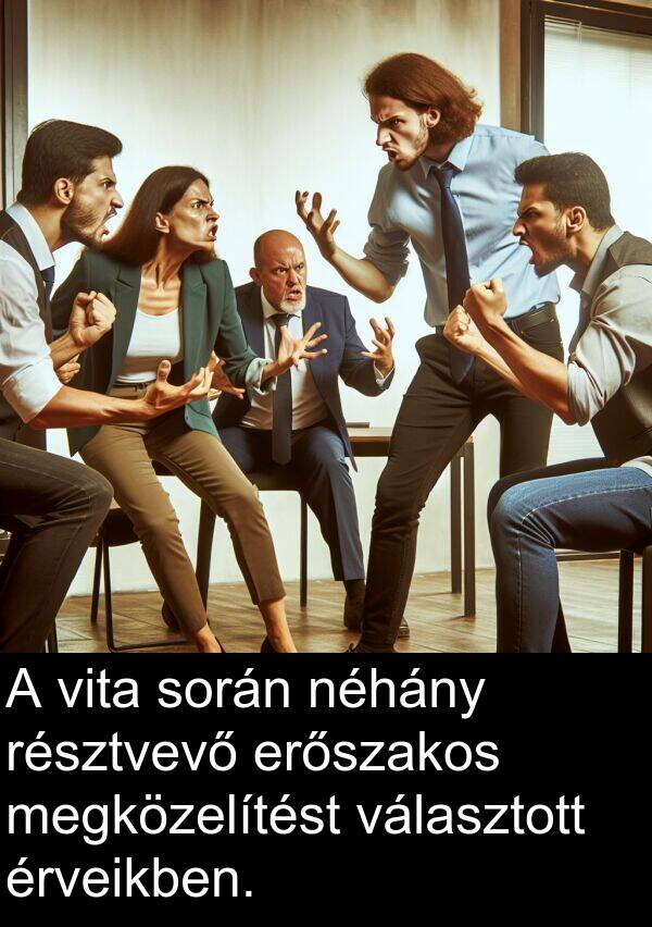 megközelítést: A vita során néhány résztvevő erőszakos megközelítést választott érveikben.