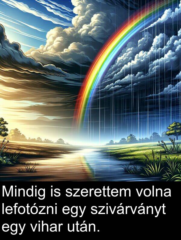 vihar: Mindig is szerettem volna lefotózni egy szivárványt egy vihar után.