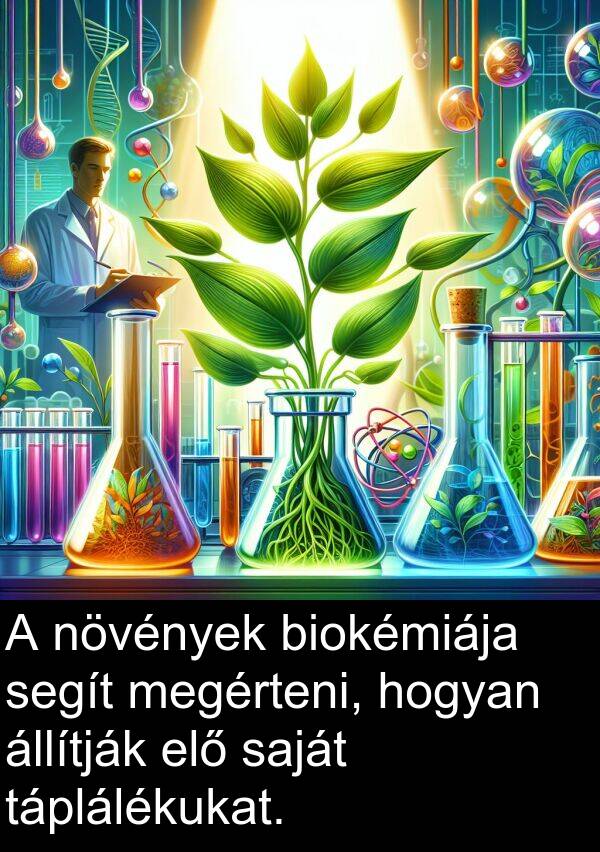 segít: A növények biokémiája segít megérteni, hogyan állítják elő saját táplálékukat.
